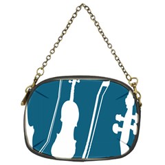 Violin Music Blue Chain Purses (two Sides)  by Mariart