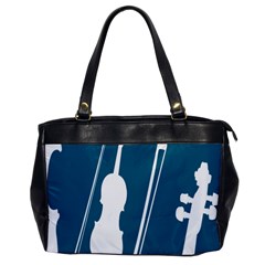 Violin Music Blue Office Handbags