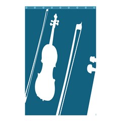 Violin Music Blue Shower Curtain 48  X 72  (small)  by Mariart