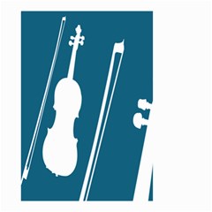 Violin Music Blue Small Garden Flag (two Sides)