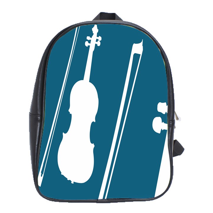 Violin Music Blue School Bags (XL) 