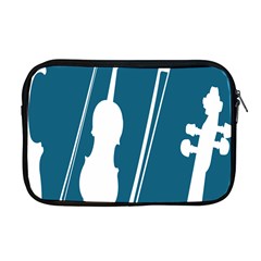 Violin Music Blue Apple Macbook Pro 17  Zipper Case by Mariart