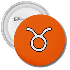 Taurus Symbol Sign Orange 3  Buttons