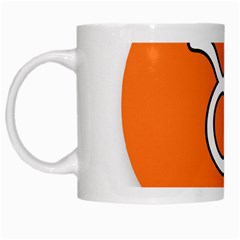 Taurus Symbol Sign Orange White Mugs