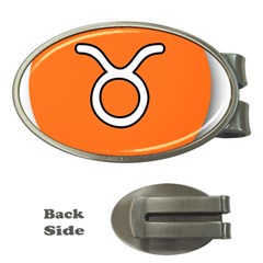 Taurus Symbol Sign Orange Money Clips (oval)  by Mariart