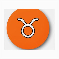 Taurus Symbol Sign Orange Small Glasses Cloth by Mariart