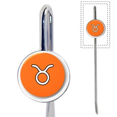 Taurus Symbol Sign Orange Book Mark by Mariart