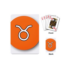 Taurus Symbol Sign Orange Playing Cards (mini)  by Mariart