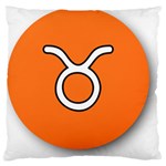 Taurus Symbol Sign Orange Large Cushion Case (Two Sides) Front