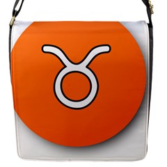 Taurus Symbol Sign Orange Flap Messenger Bag (s) by Mariart