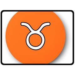 Taurus Symbol Sign Orange Double Sided Fleece Blanket (large) 