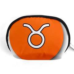 Taurus Symbol Sign Orange Accessory Pouches (medium) 