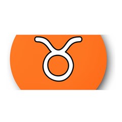 Taurus Symbol Sign Orange Satin Wrap by Mariart