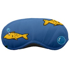 Water Bubbles Fish Seaworld Blue Sleeping Masks by Mariart