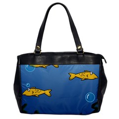 Water Bubbles Fish Seaworld Blue Office Handbags