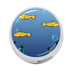 Water Bubbles Fish Seaworld Blue 4-port Usb Hub (one Side) by Mariart