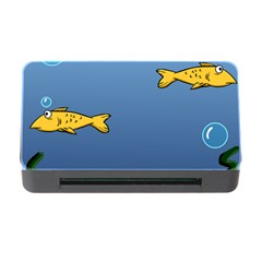 Water Bubbles Fish Seaworld Blue Memory Card Reader With Cf by Mariart