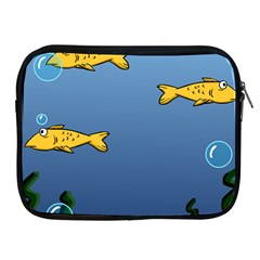 Water Bubbles Fish Seaworld Blue Apple Ipad 2/3/4 Zipper Cases by Mariart