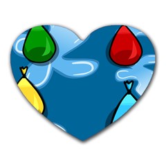 Water Balloon Blue Red Green Yellow Spot Heart Mousepads