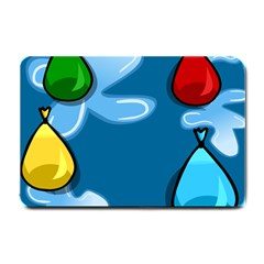 Water Balloon Blue Red Green Yellow Spot Small Doormat 