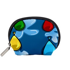 Water Balloon Blue Red Green Yellow Spot Accessory Pouches (Small) 