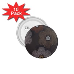 Walls Medallion Floral Grey Polka 1 75  Buttons (10 Pack) by Mariart