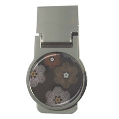 Walls Medallion Floral Grey Polka Money Clips (round) 