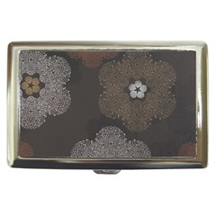 Walls Medallion Floral Grey Polka Cigarette Money Cases by Mariart