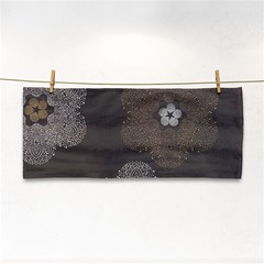 Walls Medallion Floral Grey Polka Cosmetic Storage Cases by Mariart