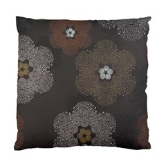 Walls Medallion Floral Grey Polka Standard Cushion Case (two Sides)