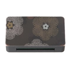 Walls Medallion Floral Grey Polka Memory Card Reader With Cf by Mariart