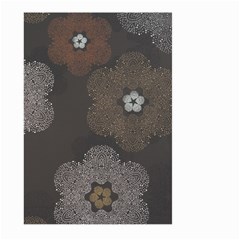 Walls Medallion Floral Grey Polka Large Garden Flag (two Sides) by Mariart