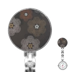 Walls Medallion Floral Grey Polka Stainless Steel Nurses Watch