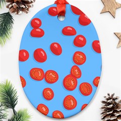 Tomatoes Fruite Slice Red Ornament (oval) by Mariart