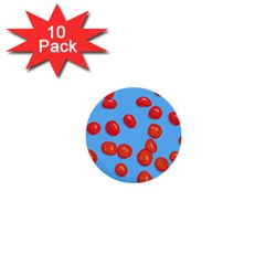 Tomatoes Fruite Slice Red 1  Mini Buttons (10 Pack) 