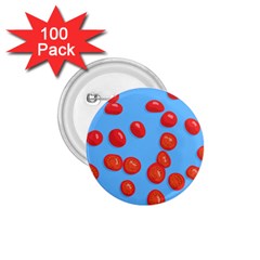 Tomatoes Fruite Slice Red 1 75  Buttons (100 Pack) 