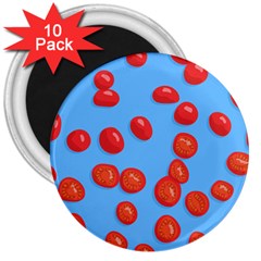 Tomatoes Fruite Slice Red 3  Magnets (10 Pack)  by Mariart