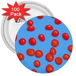 Tomatoes Fruite Slice Red 3  Buttons (100 pack)  Front