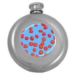 Tomatoes Fruite Slice Red Round Hip Flask (5 Oz) by Mariart