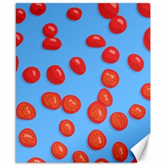 Tomatoes Fruite Slice Red Canvas 8  X 10  by Mariart