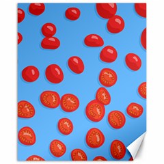 Tomatoes Fruite Slice Red Canvas 16  X 20   by Mariart