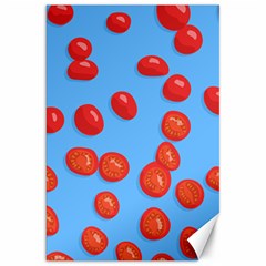 Tomatoes Fruite Slice Red Canvas 20  X 30   by Mariart