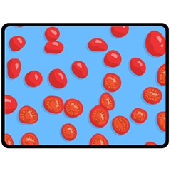 Tomatoes Fruite Slice Red Fleece Blanket (large)  by Mariart