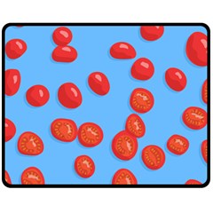 Tomatoes Fruite Slice Red Fleece Blanket (medium) 