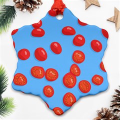 Tomatoes Fruite Slice Red Ornament (snowflake) by Mariart