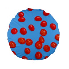 Tomatoes Fruite Slice Red Standard 15  Premium Round Cushions by Mariart