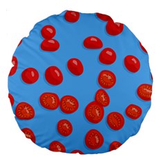 Tomatoes Fruite Slice Red Large 18  Premium Round Cushions by Mariart