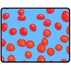 Tomatoes Fruite Slice Red Double Sided Fleece Blanket (medium)  by Mariart