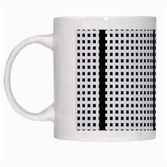 Watermark Circle Polka Dots Black Red Yellow Plaid White Mugs by Mariart