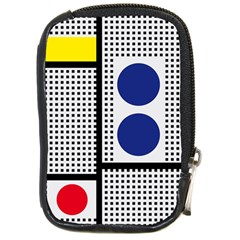 Watermark Circle Polka Dots Black Red Yellow Plaid Compact Camera Cases by Mariart